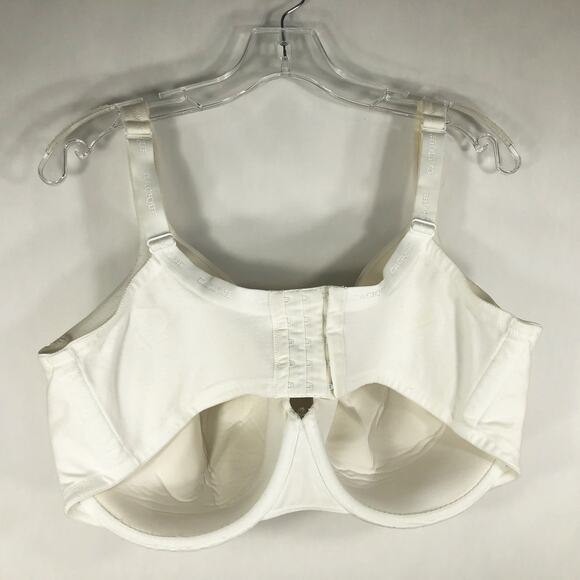 Cacique 44F Bra White Full‎ Coverage Underwire Support Plus Size Lane Bryant 48 - Picture 4 of 9